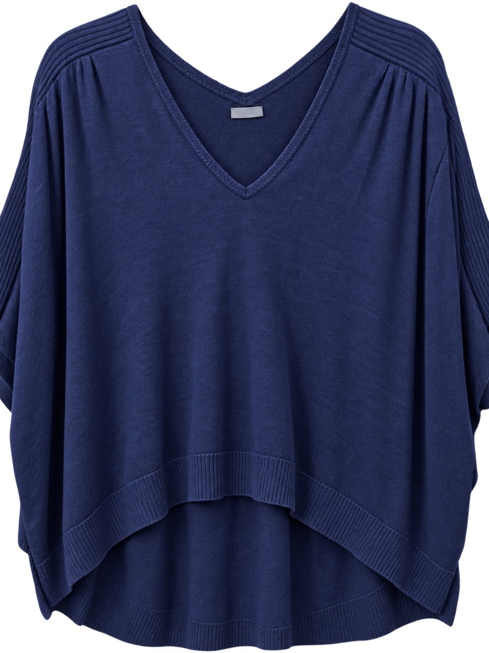 Anthropologie Navy Oversized Poncho Sweater L